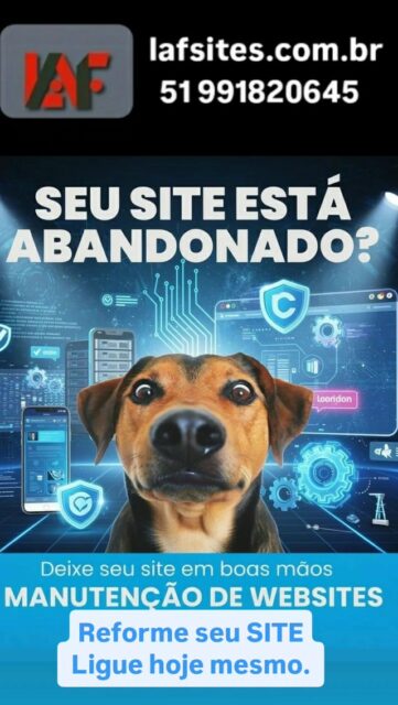 Faça a reforma do seu SITE, valores acessíveis, ligue hoje mesmo.e se não tem SITE ,vamos fazer do Zero do jeito que você vai querer.
📲 51 991820645
#criaçãodesite
#portoalegre
#marketink