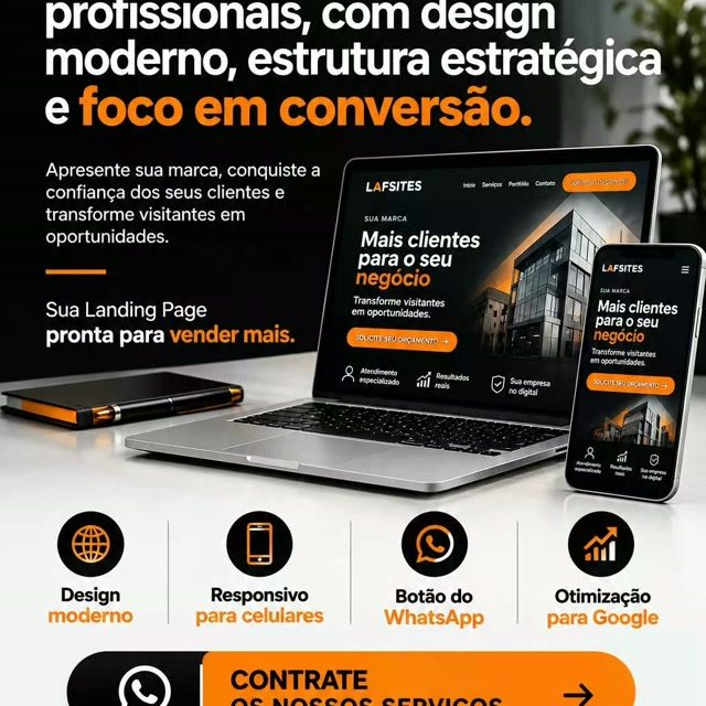 🚨 EMPRESÁRIO, SUA EMPRESA PRECISA DE MAIS CLIENTES?
Uma boa Landing Page não é apenas uma página bonita. Ela é criada para atrair, convencer e transformar visitantes em oportunidades de negócio.
🔥 OFERTA ESPECIAL: LANDING PAGE PROFISSIONAL POR APENAS R$ 250,00!
⏰ Condição especial até o fim do mês.
Não deixe seus clientes irem para a concorrência.
📞 Ligue agora para a LAFsites: 51 99182.0645
🌐 lafsites.com.br
Sua empresa precisa vender. Sua Landing Page precisa converter.
#LandingPage #CriacaoDeSites #MarketingDigital #Empreendedorismo #LAFsites